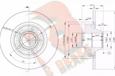 R BRAKE 78rbd16846 -  Тормозной диск